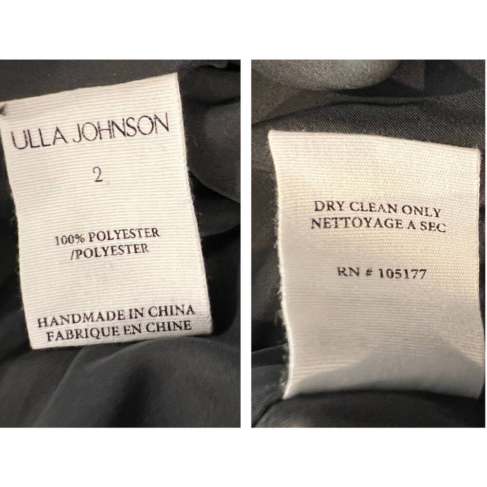 NWT ULLA JOHNSON Gwen Elbow Puff-sleeve Mini Dress Size 2 - Picture 10 of 12